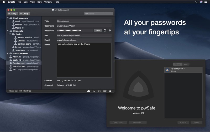 download password safe for mac